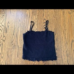 Abercrombie and Fitch spaghetti strap top. Black.